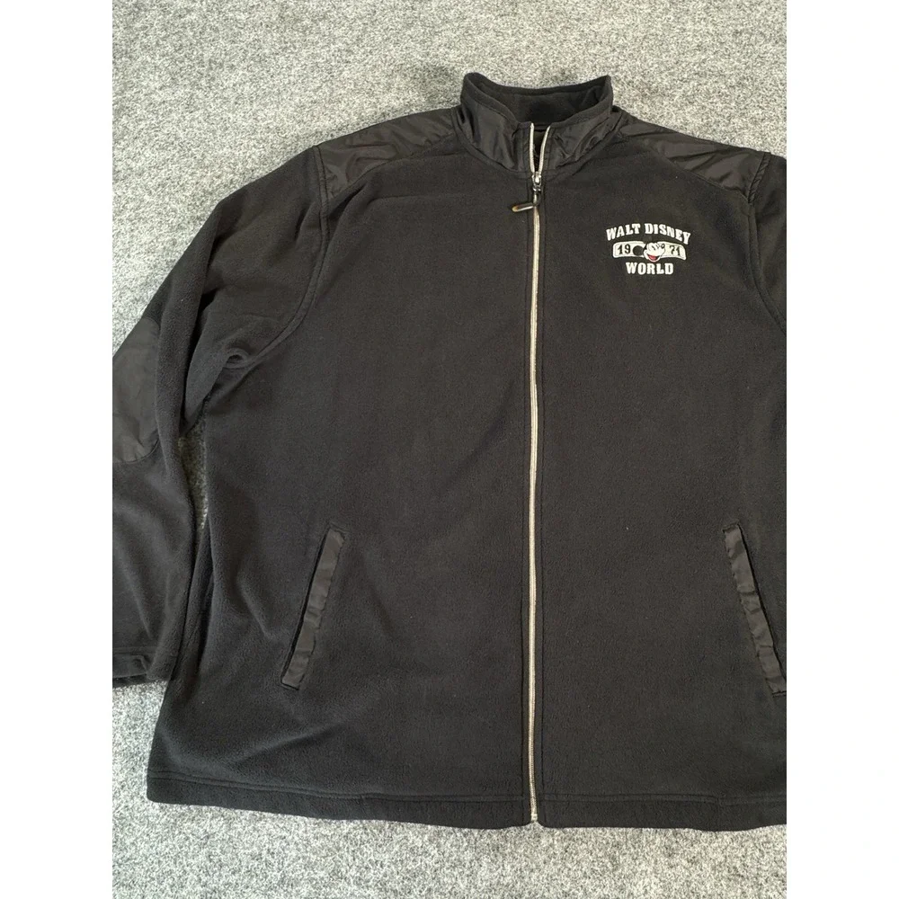 Disney Parks Walt Disney World 1971 Mickey Men's XXL Black Fleece Jacket